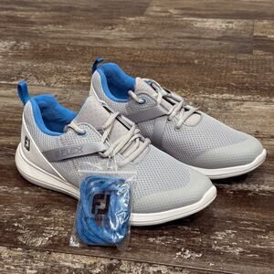FootJoy Flex Women's Golf Shoes Gray Blue Spikeless‎ FJ Sneakers Size 9.5 NEW